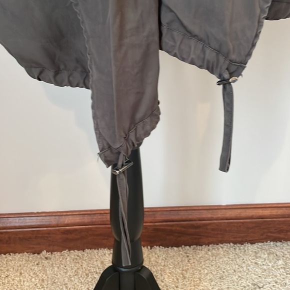 Dalia Anorak Jacket SZ 3X Olive Green Drawstrings Open Front Stretchy Lined - Picture 8 of 14